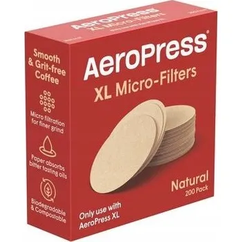 Příslušenství pro čtečku elektronické knihy AeroPress Papírové Filtry Natural XL 200 Kusů