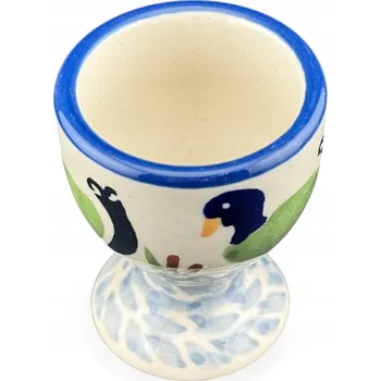 Stojánek na vajíčko Kalíšek na vajíčko, stojánek na vejce Kachna káčátko P323 Keramika Bolesławiec