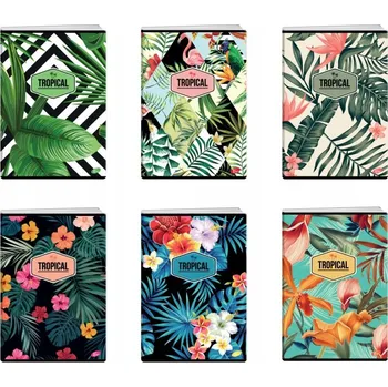 Sešit Sešit A4 60 listů linkovaný, měkká obálka TROPICAL 1 ks, MIX Vzorů
