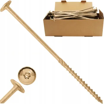 Vrut Tesařské vruty talířové do dřeva 6x140 mm TORX 100 ks