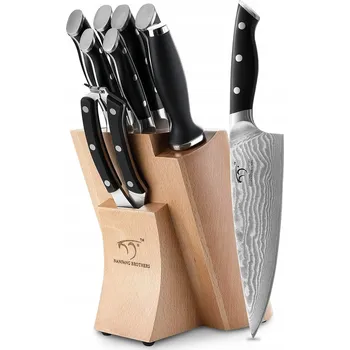 Kuchyňský nůž Sada nožů v bloku NANFANG BROTHERS Damaskus 6 a ks