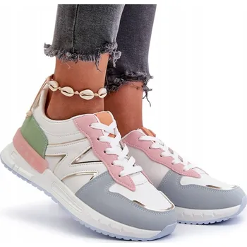 Dámská obuv DÁMSKÉ TENISKY Z EKO KŮŽE KLASICKÉ MÓDNÍ BAREVNÉ 37