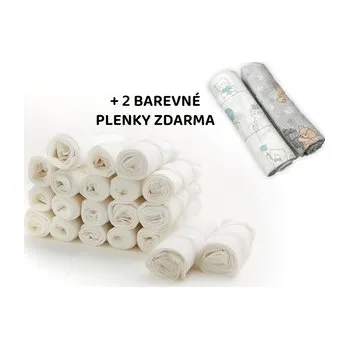 Dětsný nábytek Kvalitní bavlněné pleny TETRA LUX 60x80cm, 20ks v bal. + 2 zdarma; bílá; 100 % bavlna
