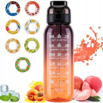 Láhev Sportovní láhev na vodu o objemu 1 litr se 7 ochucenými kapslemi