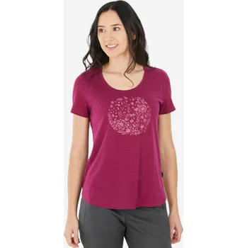Pánská móda QUECHUA Dámské turistické tričko NH 500 3XL FIALOVÁ|RŮŽOVÁ