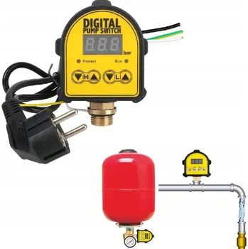 Příslušenství k čerpadlu Digitální automatický regulátor tlaku vodního čerpadla 1/2" 0-10 bar