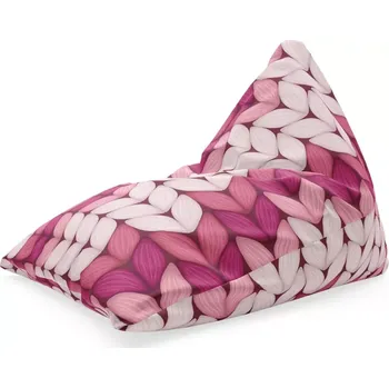 Sedací pytel Sablio Sedací vak Triangl Tříbarevné růžové pletení: 120 x 100 x 100 cm