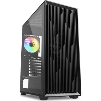 PC skříň Počítačová skříň Midi Tower ATX Sharkoon VK2 Černá