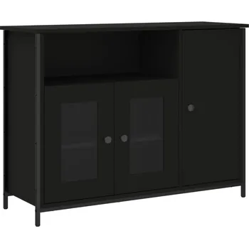 Komoda Černá skříňka z dřevotřísky, 100 x 35 x 75 cm