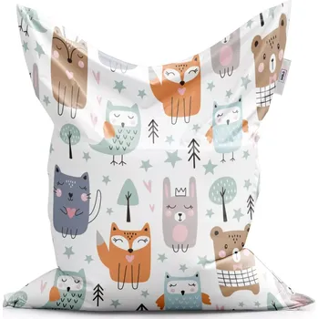 Sedací pytel Sablio Sedací vak Classic Animovaná lesní zvířátka - 150x100 cm