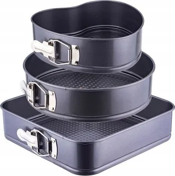 Obraz 3 x FORMA NA DORT NA DORT SRDCE ČTVEREC ČTVEREC