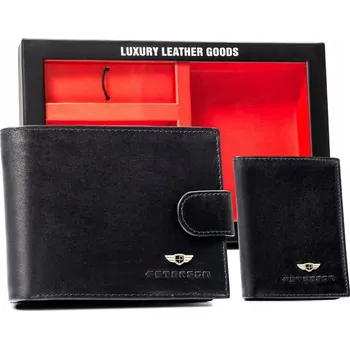 Peněženka Peterson pánská peněženka z pravé kůže černá - muž