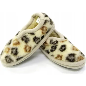 Dámská obuv Pantofle bamboše vlny MERINOS, velikost R 39, Listové Pantofle