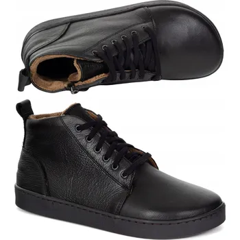 Dámská obuv Dámské zimní barefoot boty kožené Z-B04 černé 41