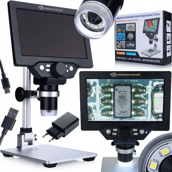 DIGITÁLNÍ MIKROSKOP ROSFIX NANOZOOM AX1200 7" LCD 12MP 1080P 1200X LED USB