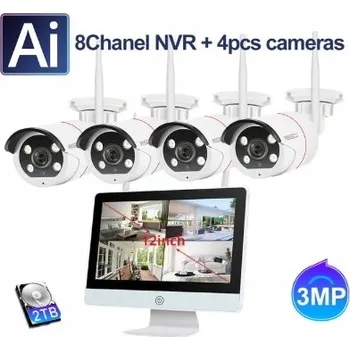 IP kamera BEZDRÁTOVÝ WIFI KAMEROVÝ SYSTÉM 5MPx LCD DISPLEJ BITVISION FREEIP