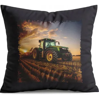 Polštář POLŠTÁŘ ČERNÝ DÁREK - TRAKTOR ZEMĚDĚLSKÝ STROJ POLE HOSPODÁŘSTVÍ ZEMĚDĚLEC