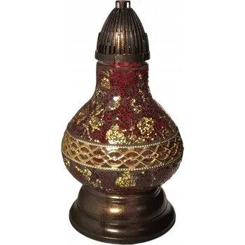 Lucerna Vitráž Karafa Mini Karafa Červeno-Zlatá