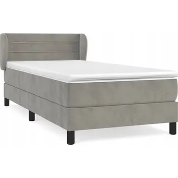 Postel Kontinentální postel s matrací 203 x 93 x 78/88 cm, tmavě šedá