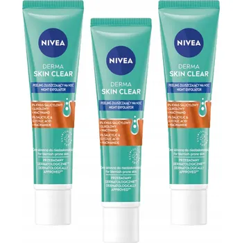 Pleťový peeling NIVEA DERMA SKIN CLEAR Exfoliační peeling 40ml*3