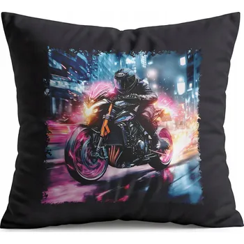Polštář POLŠTÁŘ ČERNÝ DÁREK - MOTOCYKLOVÝ MOTOCYKL