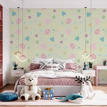 Tapeta Sablio Tapeta Srdíčka a spirály - 336x220 cm