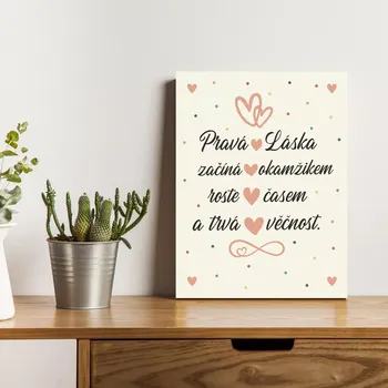 Plechová cedule Sablio Pravá láska