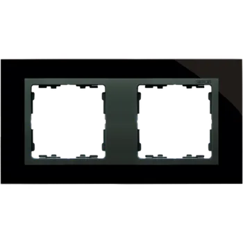 Rámeček 2 násobný, skleněný, Simon 82 Nature 82827-32, černá / grafitová