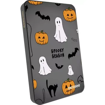 Powerbanka Picasee Powerbanka s MagSafe 5 000 mAh Šedá - Spooky season 2