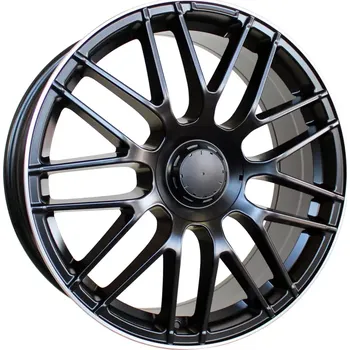 Disk Alu kola Racing Line B1268, 17x7.5 5x112 ET40, černá matná + leštěný límec vhodné pro Mercedes E W213 (2017-2023)