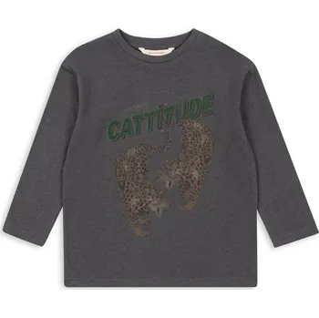 Chlapecké tričko Dětské tričko s dlouhým rukávem s bavlnou Konges Sløjd ERA LS TEE OCS KS103805.9BYA šedá 90X, vel. 92