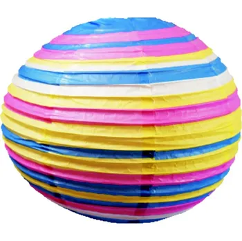 Závěsné svítidlo Cocoon s papírovou koulí 40 růžová/modrá/látka