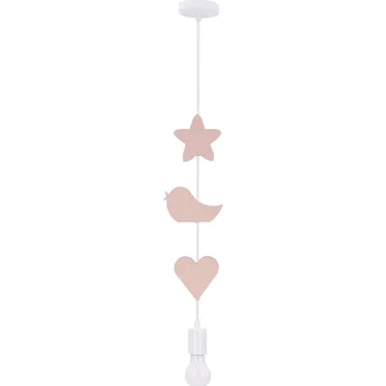 Jednoduchá závěsná lampa hbs 1x20W E27 iq kids pink