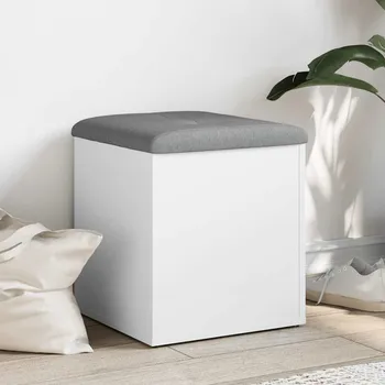 vidaXL Úložná lavice 42 x 42 x 45 cm kompozitní dřevo [835034] Barva: Bílá