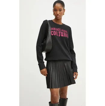 Dámské oblečení Bavlněná mikina Versace Jeans Couture 77HAIL04.CF00L černá 99X, vel. L