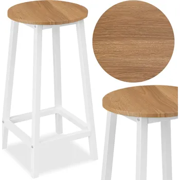 Barová židle Barová Židle LoftInspired světlý dub 65 cm dřevěný