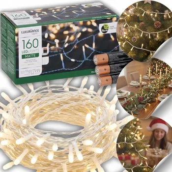 Vánoce LEM VÁNOČNÍ OSVĚTLENÍ NA STROMEČEK 160 LED TEPLÁ BÍLÁ