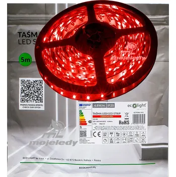 LED páska LED pásek 12V 3528 300 LED 5m červený 24W