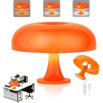 Lampička NOČNÍ LAMPA HOUBA STOLNÍ LED STOLNÍ LAMPA USB MODERNÍ 3 BARVY