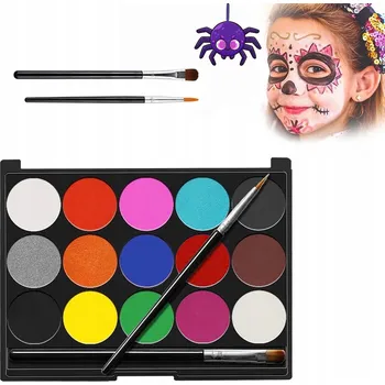 kreativní sada BARVY SADA NA MALOVÁNÍ OBLIČEJE 15 BAREV PRO DĚTI HALLOWEEN DÁREK