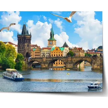 Plakát Sablio Plakát Praha Karlův most 2 - 120x80 cm