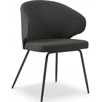 Křeslo Židle Windsor & Co Nemesis, tmavě šedá látka – černé nohy