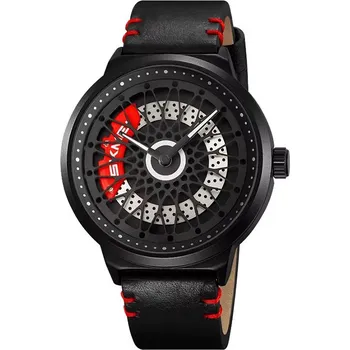 Hodinky Pánské hodinky SKMEI skm.123561h.mn kožený řemínek analogové Racer Wheel