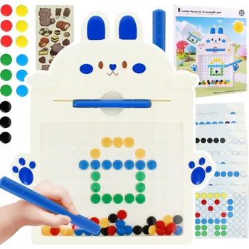 Magnetická kreslící tabulka MAGNETICKÁ TABULE MOZAIKA KNOFLÍKOVÁ MONTESSORI SKLÁDAČKA TEČKY