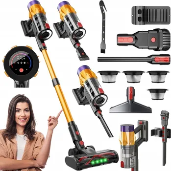 Vysavač Bezdrátový Tyčový Vysavač 2v1 INSE S10 26KPa Bezsáčkový S LED Kartáčem