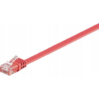 Síťový kabel MicroConnect U/UTP CAT6 1M Červený plochý kabel