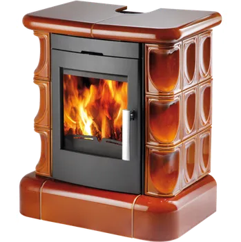 Krbová kamna MANTA, kachlový top+sokl medovník, barva černá