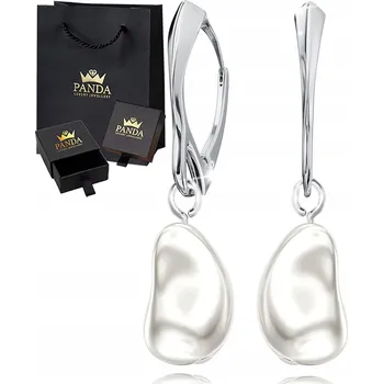 Náušnice Stříbrné Náušnice Perly Závěsné 925 Dárek Máme manželky Dcery Pro Ni