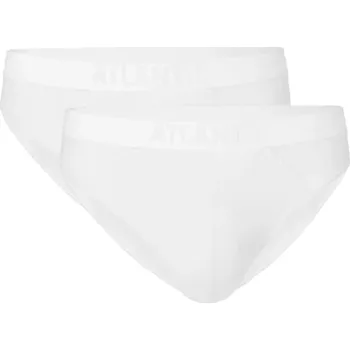 Pánské spodní prádlo Pánské bambusové slipy ATLANTIC Sport 2-Pack velikost S bílá