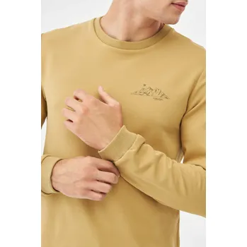 Pánské oblečení Mikina bez kapuce pánská VIKING Escape světle hnědá S